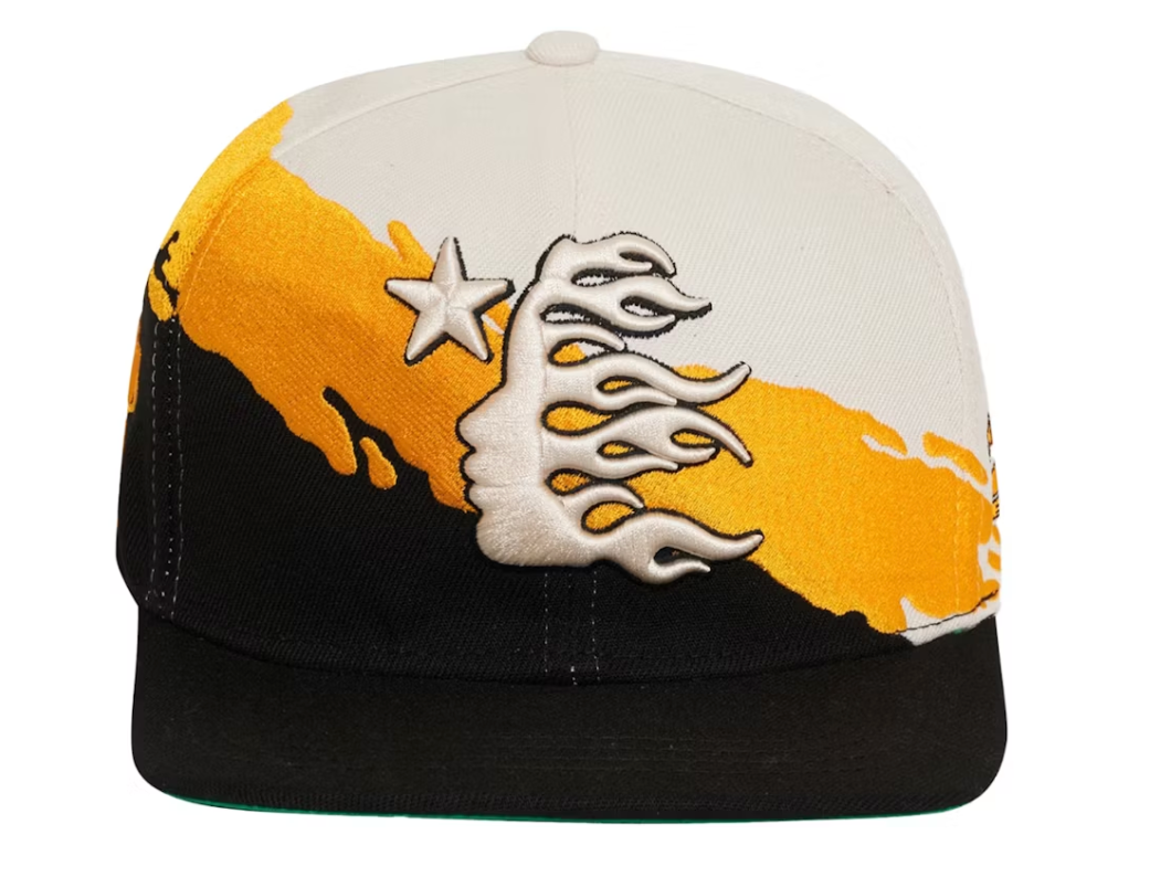 Hellstar Paintbrush Snapback Hat Orange/Black
