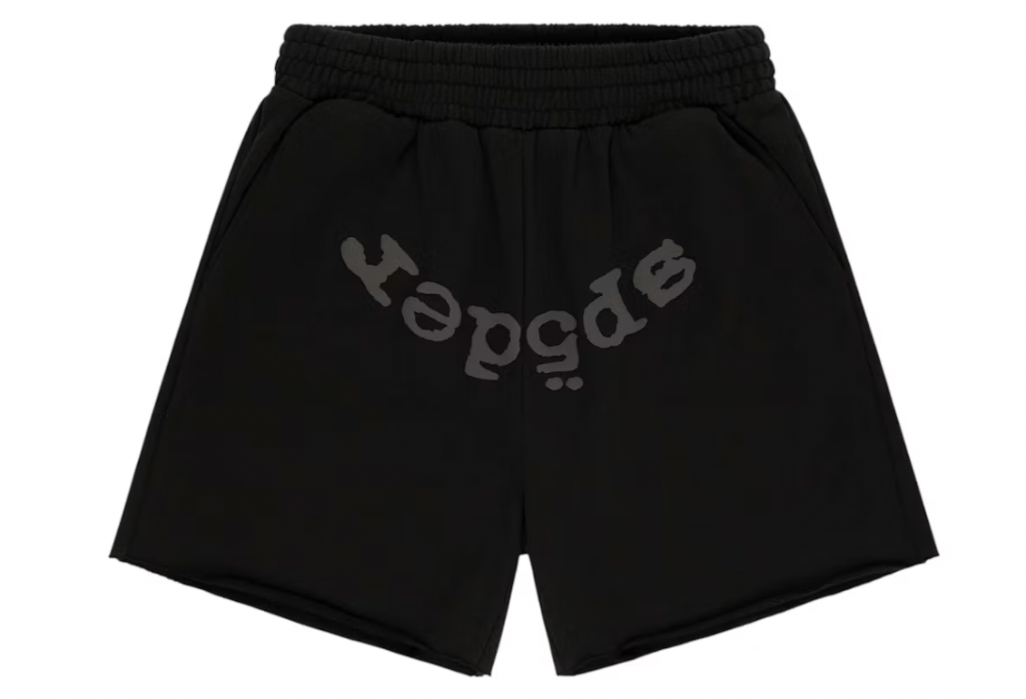 Sp5der OG Web V2 Phantom Sweatshort Black