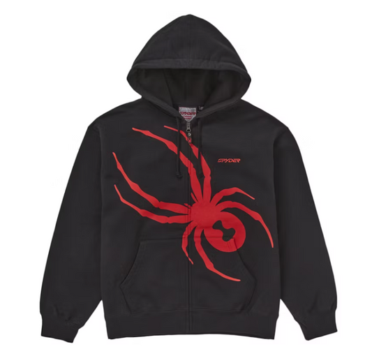 Supreme Spyder Zip Up Hooded Sweatshirt Black