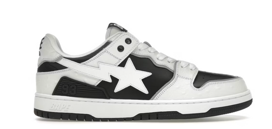 A Bathing Ape Sk8 Sta #1 Ostrich Pack White Black
