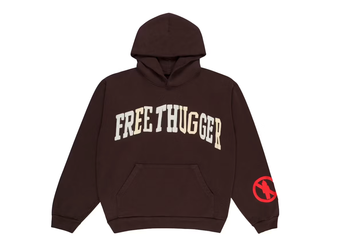 Travis Scott x Cactus Plant Flea Market "Free Thugger" Hoodie Brown