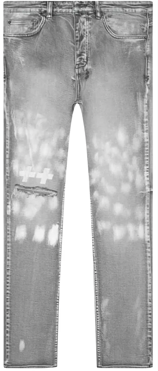 Ksubi Chitch Eratik Trashed Jeans Grey