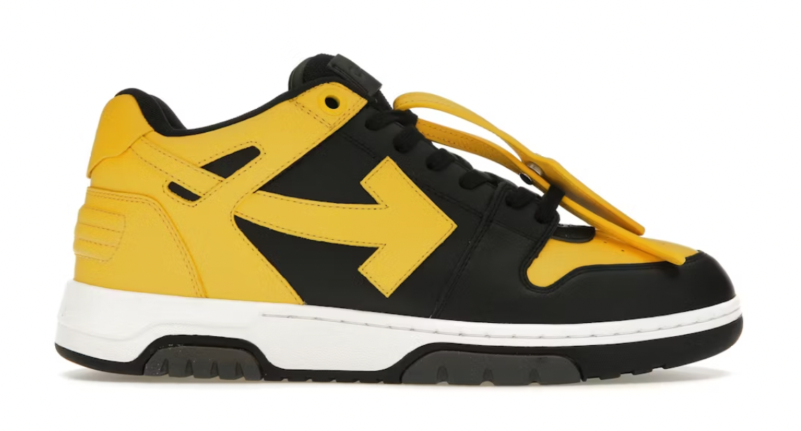 OFF-WHITE Out Of Office OOO Low Tops Black Yellow