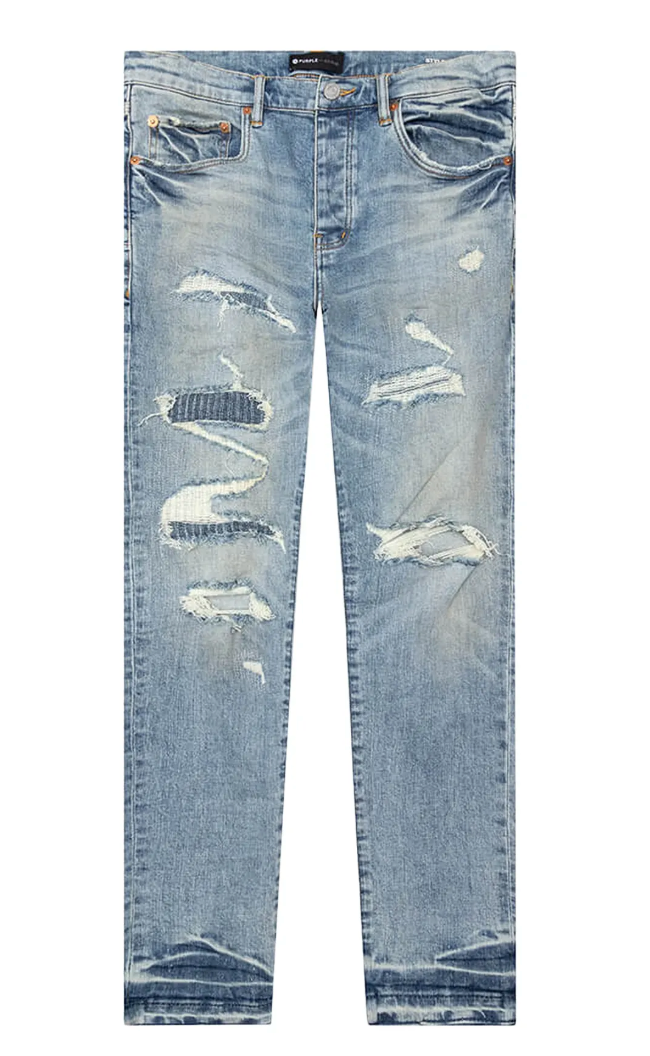 Purple Brand Low Rise Skinny Jeans Light Indigo