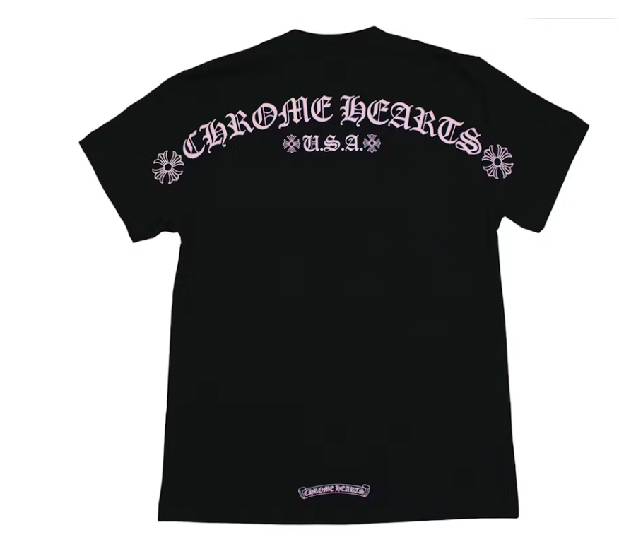 Chrome Hearts Matty Boy Shoulder Logo T-shirt Black/Pink
