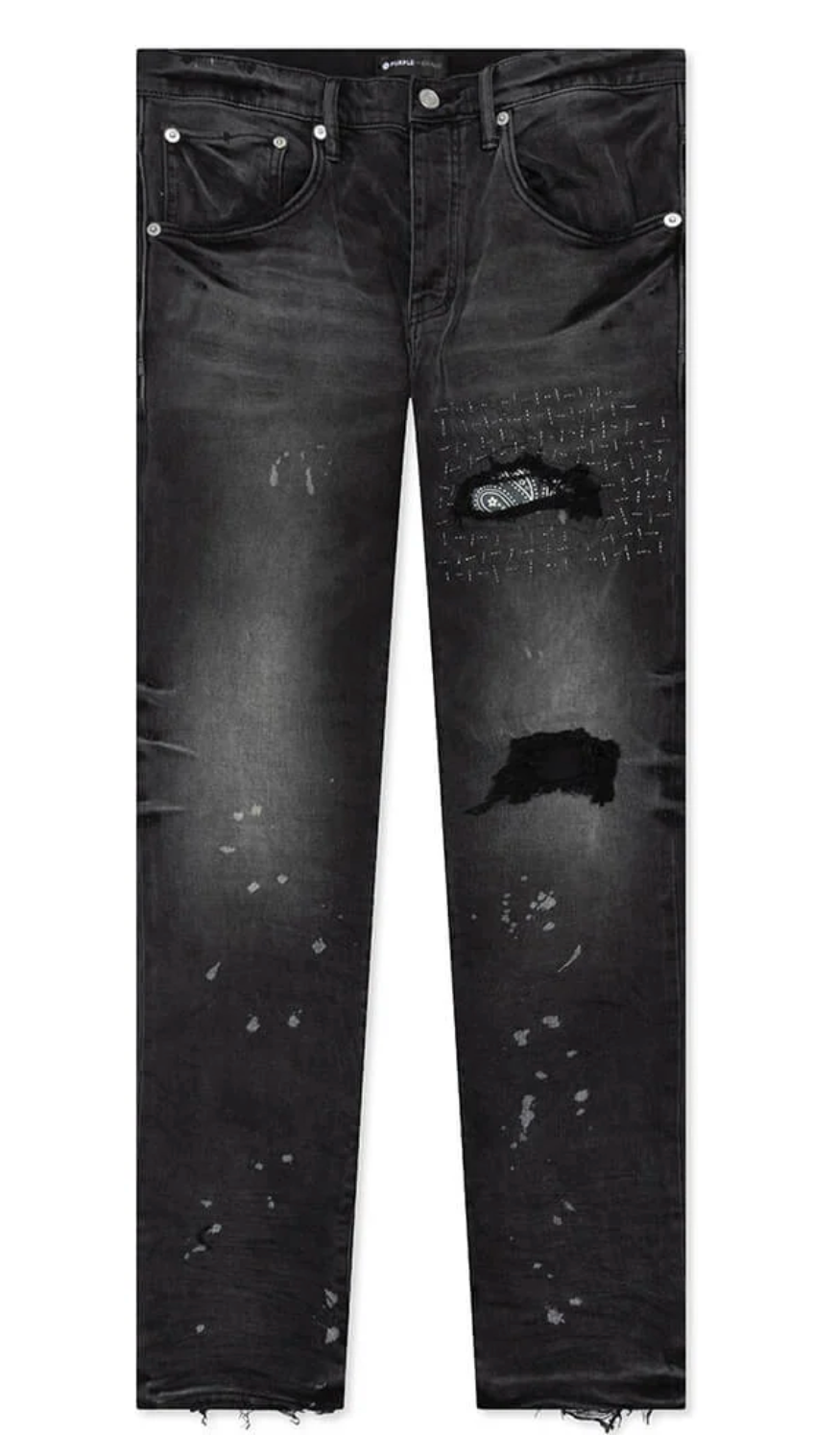 Purple Brand P002 Bandana Patch Pocket Black