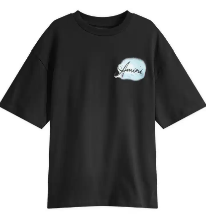 Amiri Airbrush Paradise Crystal Embellished Beach T-Shirt Black