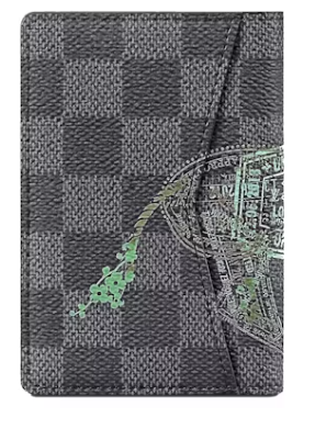 Louis Vuitton Pocket Organizer Damier Graphite Stamps Black