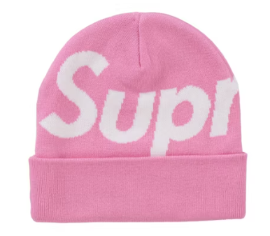 Supreme Big Logo Beanie (FW24) Pink