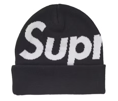 Supreme Big Logo Beanie (FW24) Black