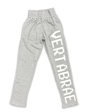 Vertabrae Logo Sweatpants Grey White