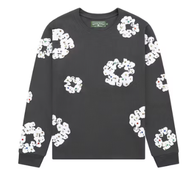 Denim Tears Rhinestone Cotton Wreath Thermal Vintage Black