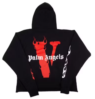 Vlone Palm Angels Hoodie Black Red