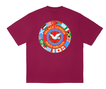 Palace Nations Tee Burgundy