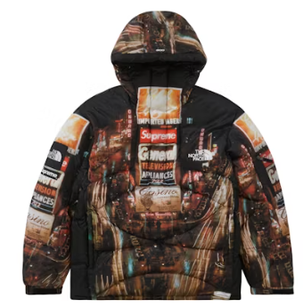 Supreme The North Face 800-Fill Half Zip Hooded Pullover Times Square