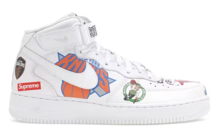 Nike Air Force 1 Mid Supreme NBA White