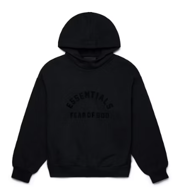 Fear of God Essentials Arch Logo Hoodie Jet Black