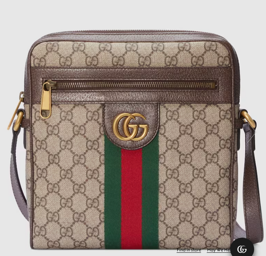 Gucci GG Supreme Monogram Web Ophidia Shoulder Messenger Bag