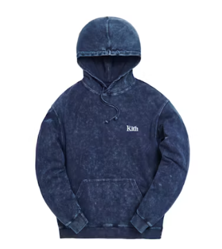 Kith Williams III Crystal Wash Hoodie Dark Navy