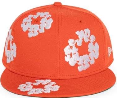 Denim Tears New Era Cotton Wreath 59/50 Cap Orange