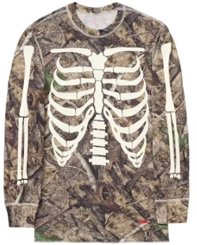 Supreme Hanes Bones Thermal Crew (1 Pack) Woodland Camo