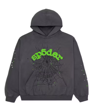 Sp5der Wait Web Hoodie Slate Grey