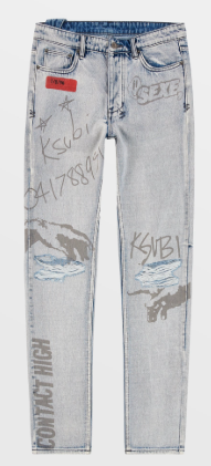 Ksubi Chitch Flyer Trashed Jeans Blue