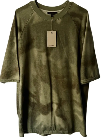 Yeezy Season 3 Heavy Knit Oversized Camo T-Shirt Green