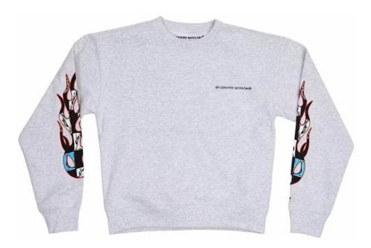 Chrome Hearts Matty Boy Brain Crewneck Heather Grey