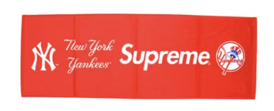 Supreme New York Yankees Hand Towel Red