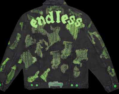 Endless Denim Jacket Green Black