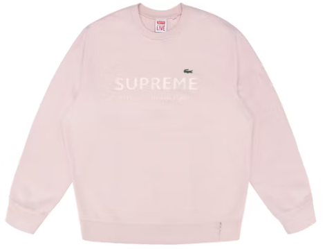 Supreme LACOSTE Crewneck Pink