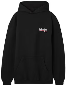 Balenciaga Political Campaign Hoodie Black