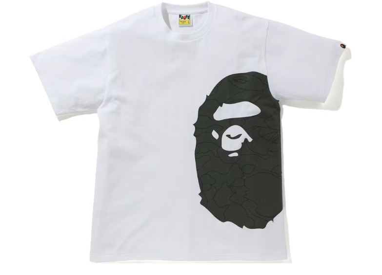 BAPE Line 1st Camo Side Big Ape Head Tee White