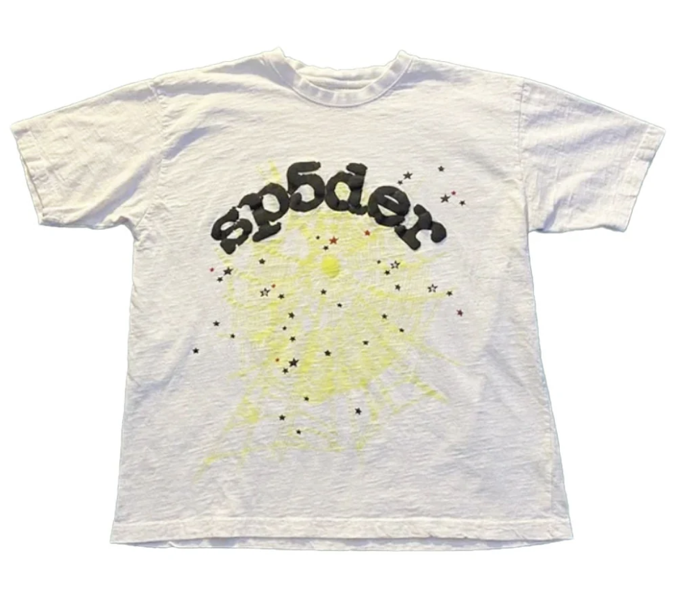 Sp5der OG Web V2 Tee White/Yellow