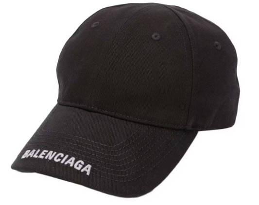 Balenciaga Logo-Embroidered Cap Black