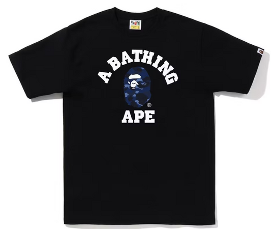 BAPE Color Camo College Tee Black Blue