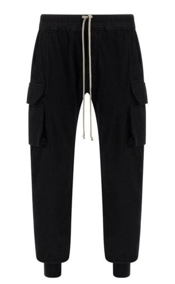 Rick Owens Mastodon Cargo Cut Sweatpants Black