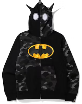BAPE DC Batman Full Zip Hoodie Black