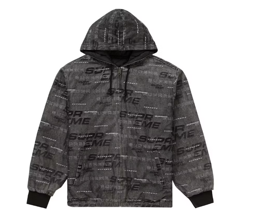 Supreme Reversible Dimensions Logo Denim Work Jacket Black
