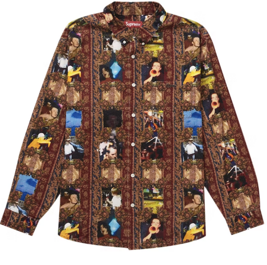 Supreme Mark Leckey Hardcore Printed Corduroy Shirt Multicolor