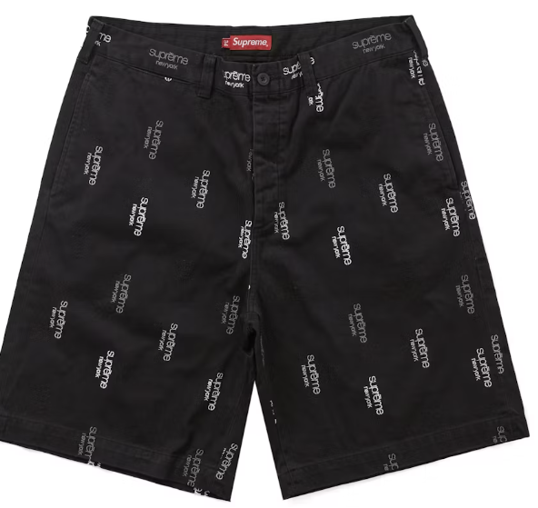 Supreme Classic Logo Chino Short Black
