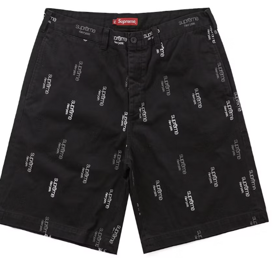 Supreme Classic Logo Chino Short Black