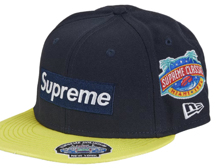 Supreme Championships Box Logo New Era Fitted Hat Navy
