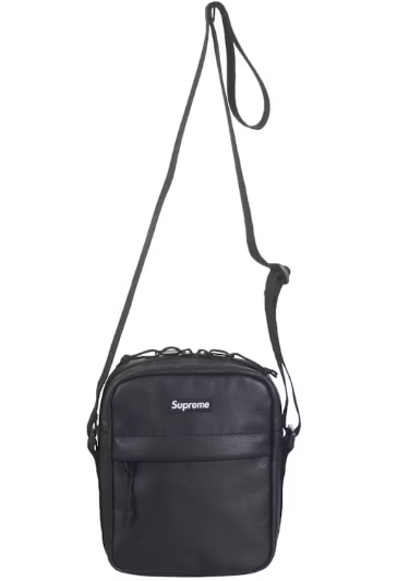 Supreme Leather Shoulder Bag (FW24) Black