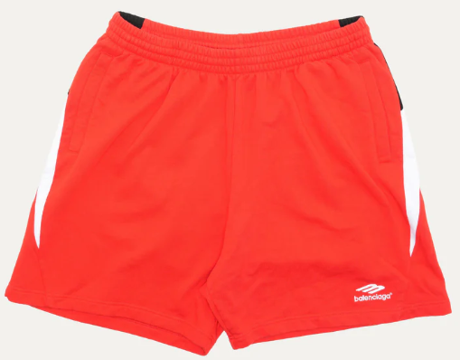 Balenciaga 3B Sports Icon Logo Sweatshorts Red