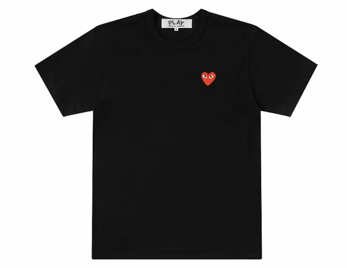 Comme des Garcons PLAY Play Red Emblem T-shirt Black
