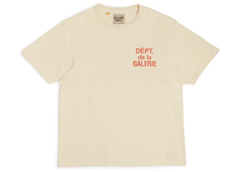 Gallery Dept. French T-shirt Cream/Red