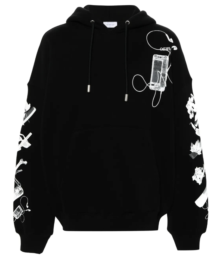 Off-White Scan Arrow Cotton Hoodie