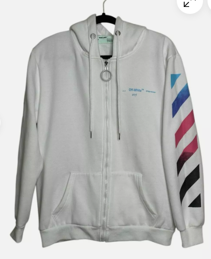 OFF-WHITE Diagonal Gradient Full Zip Hoodie